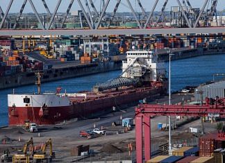 Representational image. A cargo ships sits docked at the Viau terminal in the Port of Montreal in Montreal, Quebec, Canada. | Valerian Mazataud/Bloomberg