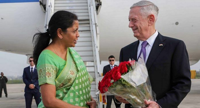Defence minister Nirmala Sitharaman received US secretary of defence James Mattis | PTI