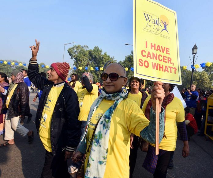 People participate in the annual walk called Walk For Life in New Delhi | Sonu Mehta/Hindustan Times via Getty Images