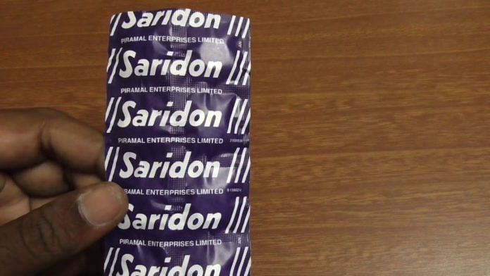 A strip of saridon | YouTube