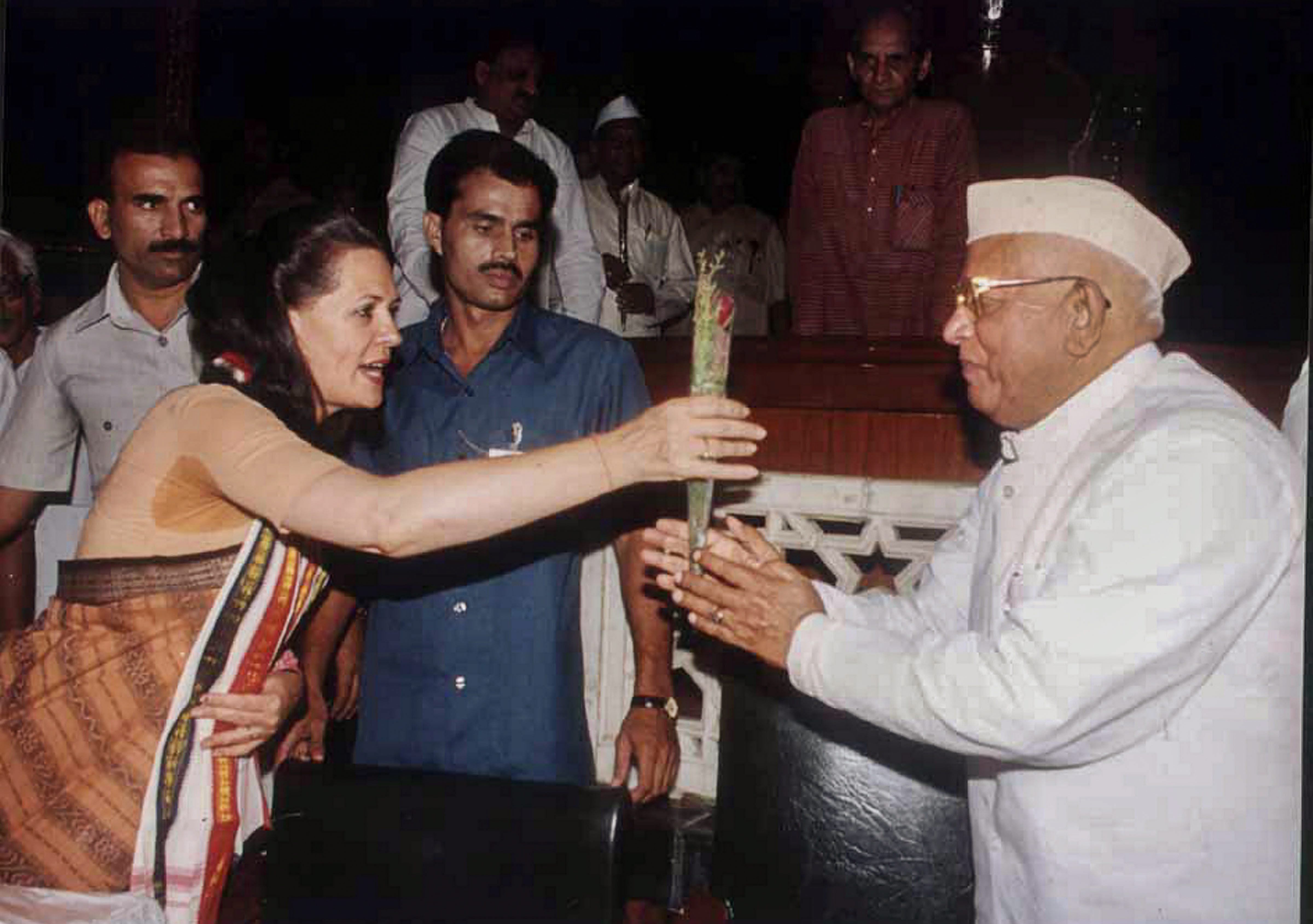 File photo of N D Tiwari with Sonia Gandhi | PTI
