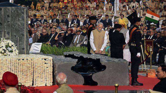 Prime Minister Narendra Modi during the inauguration of National Police Memorial | Atul Yadav/PTI