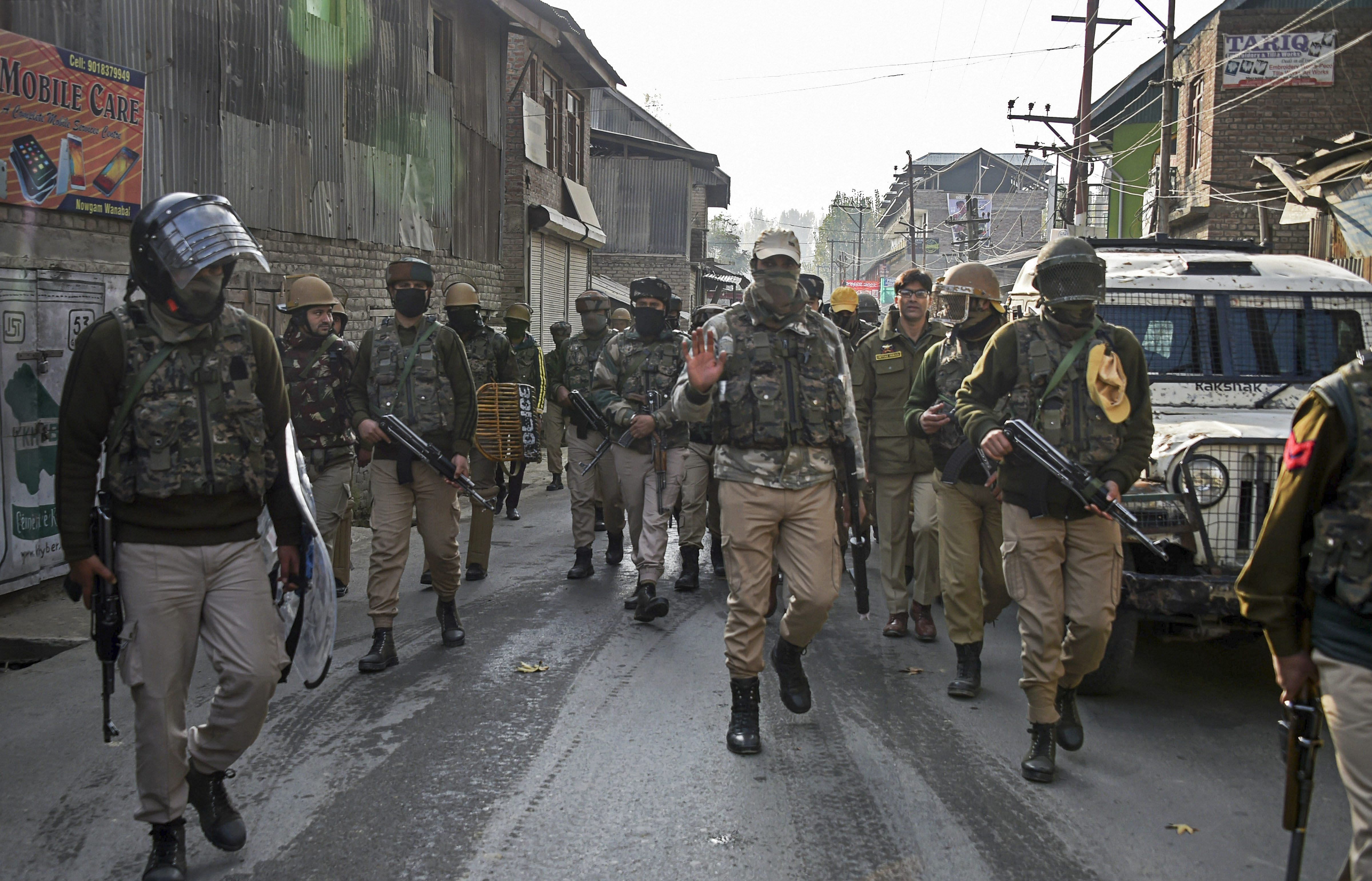 Latest news on militants | ThePrint Security personnel leave after an encounter with militants on the outskirts of Srinagar | S Irfan/PTI