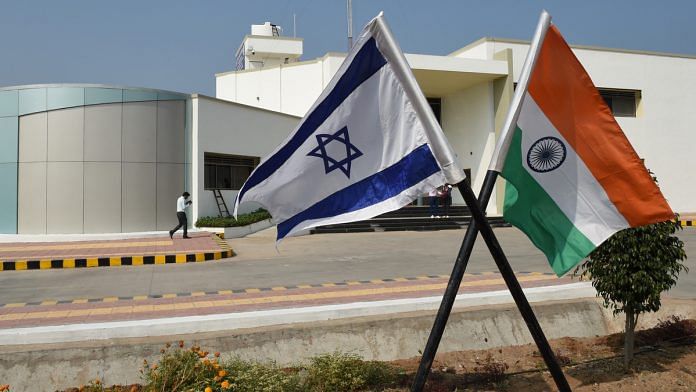 India and Israel flags