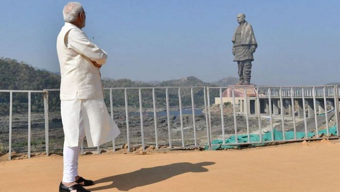 Narendra Modi infront of Sardar Patel's Statue of Unity | @PMOIndia/Twitter