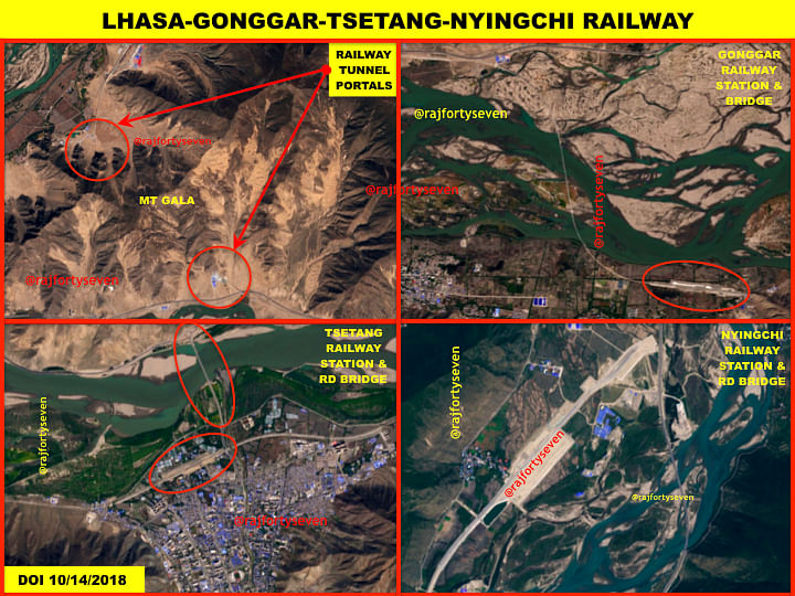 New railway stations are being constructed all along the route at Gonggar, Dranang, Tsetang and Nyingchi.