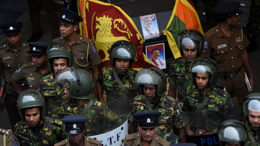Sri Lankan soldiers in Colombo after violence broke out in the city | ISHARA S. KODIKARA/AFP/Getty Images