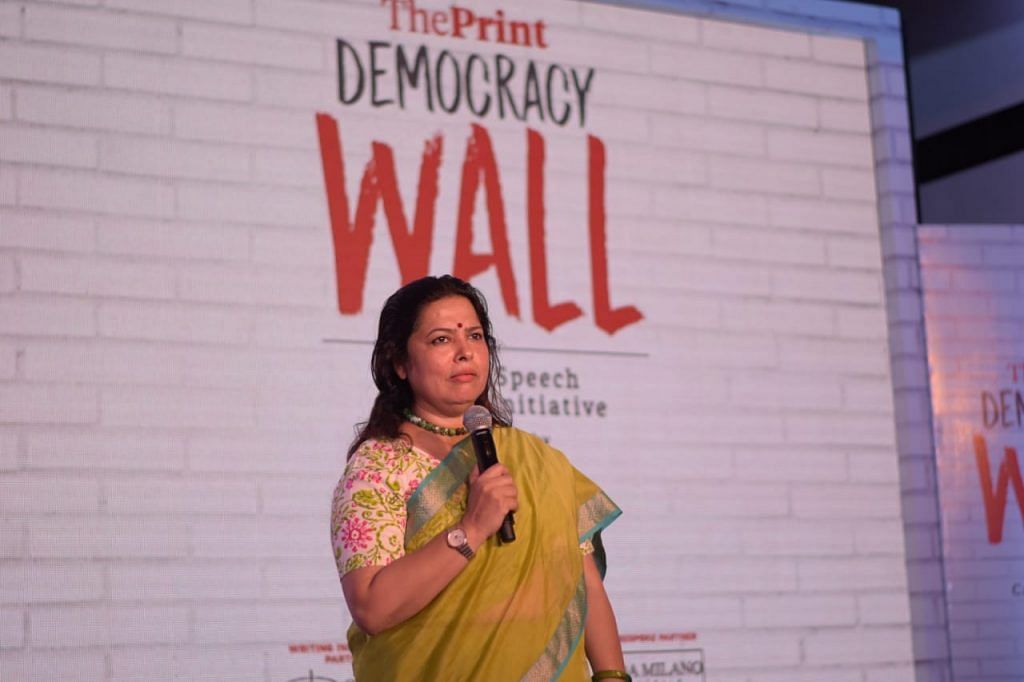 Meenakshi Lekhi at Democracy Wall | ThePrint.in