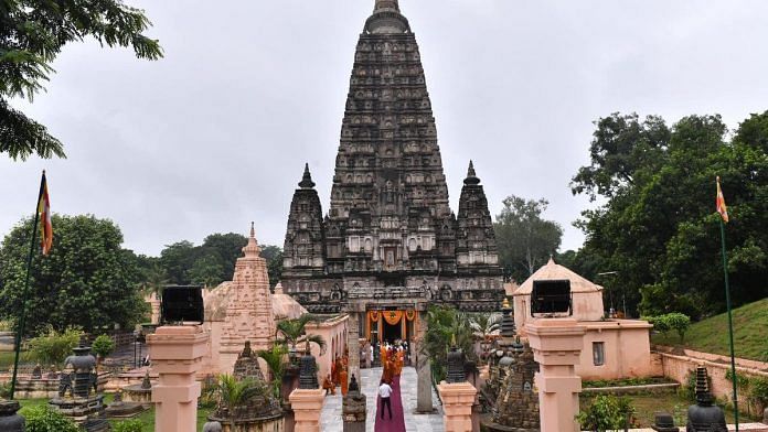 Mahabodhi temple at Bodh Gaya where the explosives were set-off on 19 January
