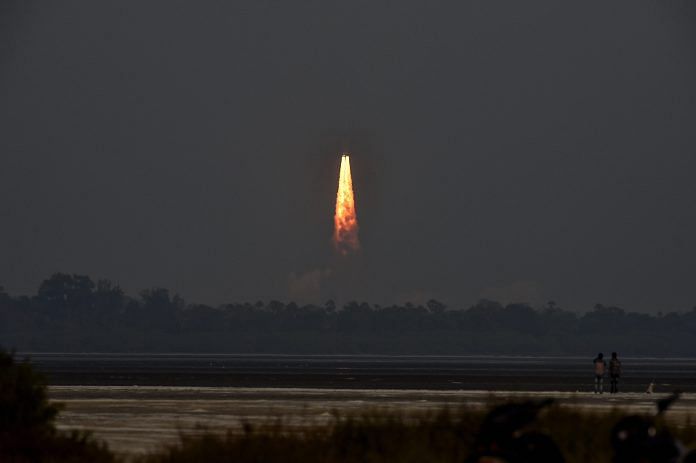 ISRO's GSLV-MkIII D2 mission carrying high throughput communication satellite GSAT-29 takes off from Satish Dhawan Space Centre, in Sriharikota