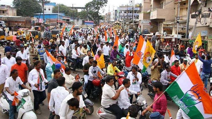 Congress workers campaigning in Goshamahal constituency of Telangana | @INCTelangana/Twitter
