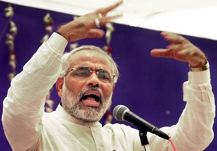 Narendra Modi as Gujarat CM in 2002