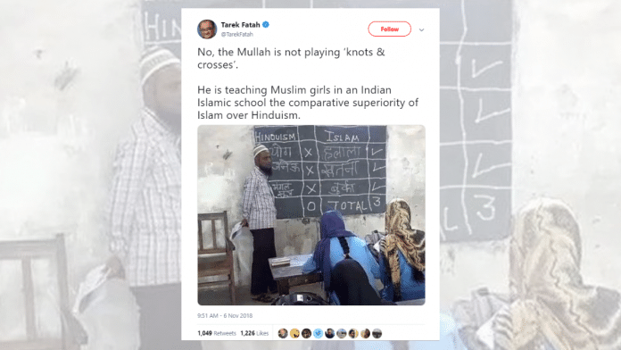 A screen grab of the viral photo