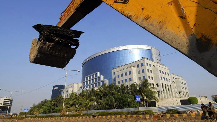 A road being constructed near the building of IL&FS, one of India's leading infrastructure-development and finance companies in Mumbai. | Representational image |Photograph: Abhijit Bhatlekar | Bloomberg