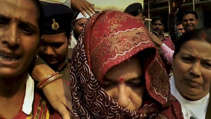Former Bihar minister Manju Verma after she surrendered in a court in Begusarai | PTI