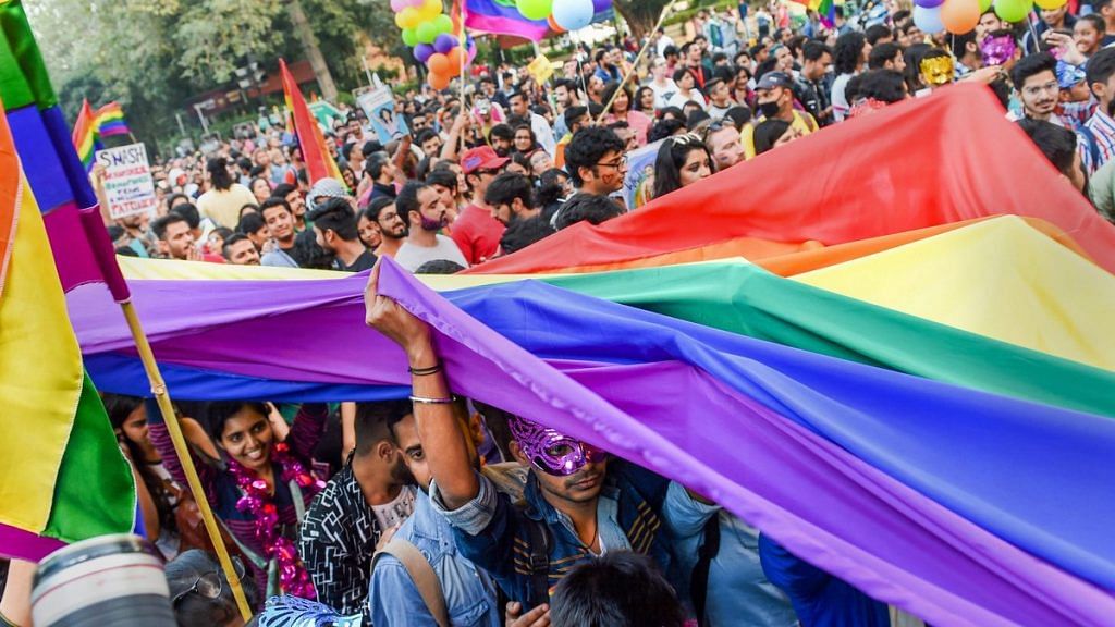 Members and supporters of the LGBT groups during Delhi's Queer Pride march (representational image) | Atul Yadav/PTI