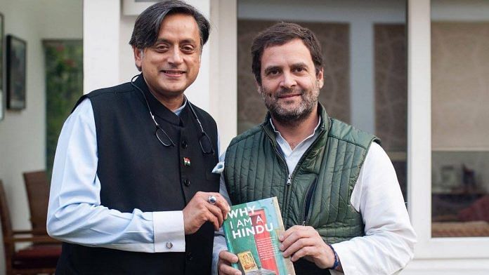 Shashi Tharoor and Rahul Gandhi | ShashiTharoor/Facebook