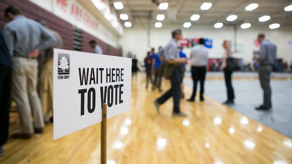 Voters line up to cast their ballots at a polling station set up in Atlanta, Georgia | Jessica McGowan/Getty Images
