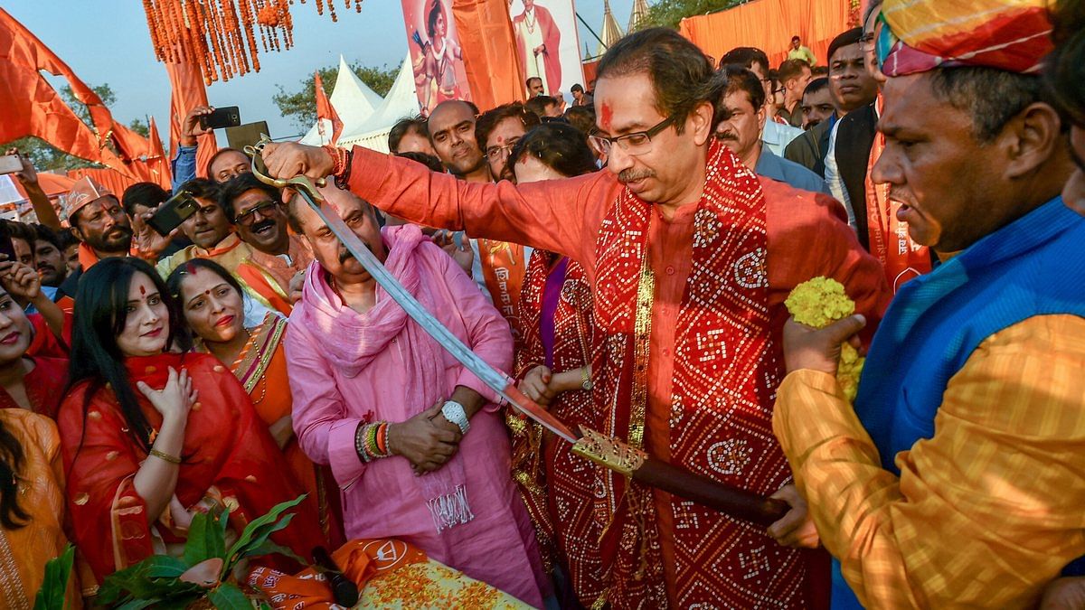 Shiv Sena chief Uddhav Thackeray at Lakshman Kila ahead of the Ram Temple event to be held in Ayodhya | Nand Kumar/PTI