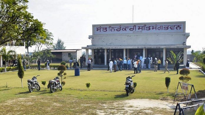 A scene at the Nirankari Bhawan, where two men on a motorcycle reportedly threw a grenade during a religious ceremony in Amritsar | PTI