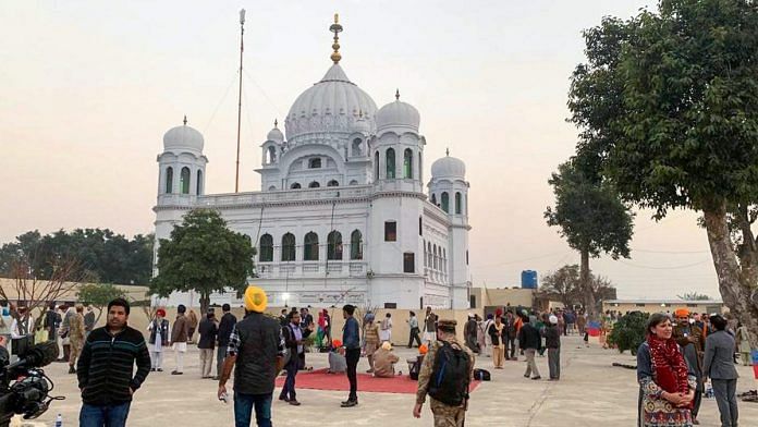 A view of the shrine of Sikh leader Guru Nanak Dev in Kartarpur, Pakistan