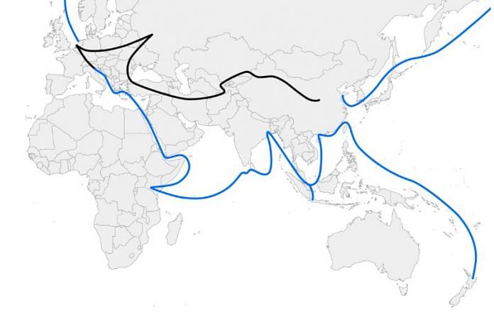 One belt one road marked on map | Bloomberg