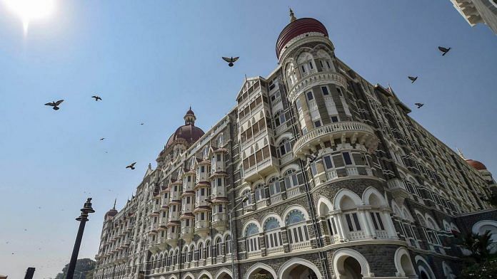 A view of the Taj Mahal Palace hotel which was a target during the 26/11 terror attack in 2008