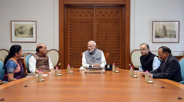 PM Modi with eminent members of his cabinet | @narendramodi/Twitter