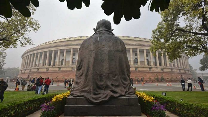 A view of Parliament building | Raj K Raj/Hindustan Times via Getty Images