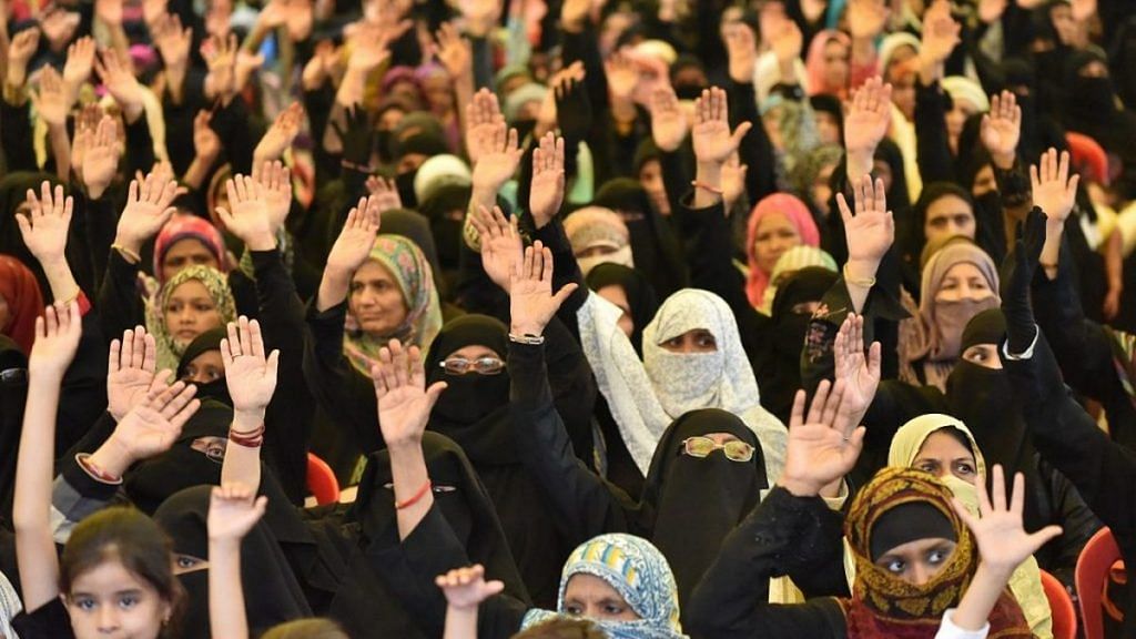 A file photo of Muslim women participating in a convention on triple talaq | Getty Images