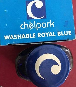 A bottle of Chelpark washable royal blue ink | gem.gov.in