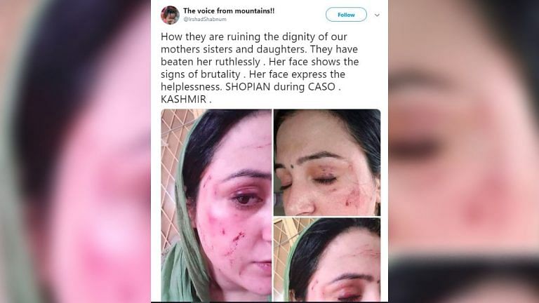 Images of Kashmiri woman hit by husband turned into fake news about Indian Army excesses