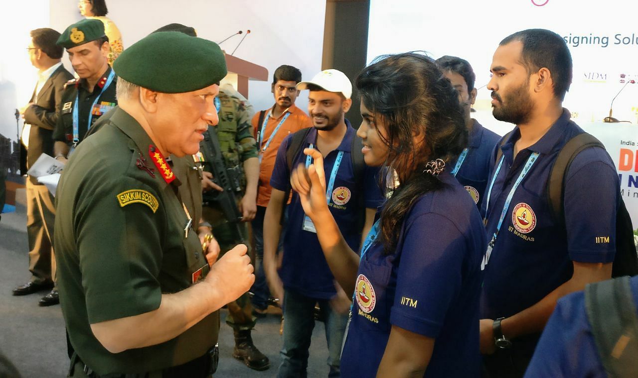IIT Madras team interacting with Army Chief Bipin Rawat | P.R. Shankar