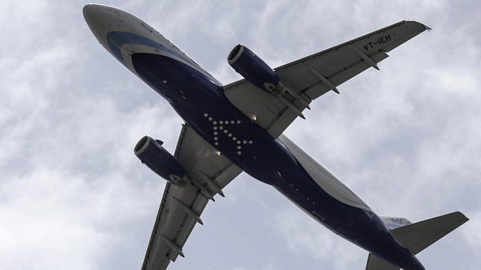 An IndiGo aircraft | Dhiraj Singh/Bloomberg