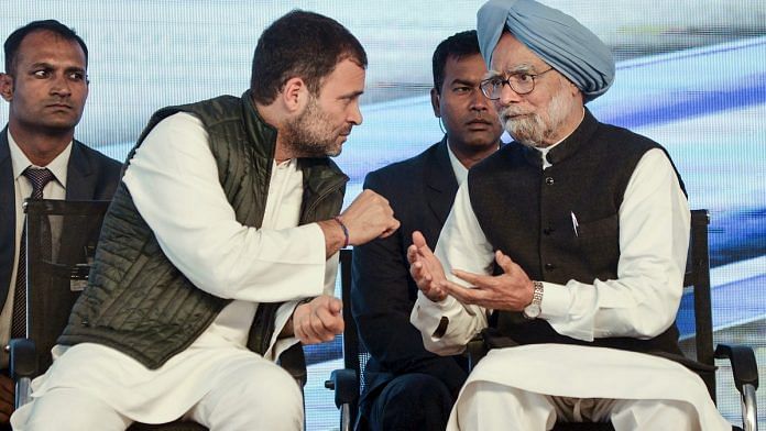 Rahul Gandhi and Manmohan Singh