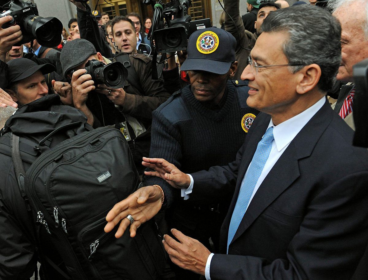 Rajat Gupta exits federal court in New York, following his sentencing, 24 Oct, 2012 | Louis Lanzano/ Bloomberg