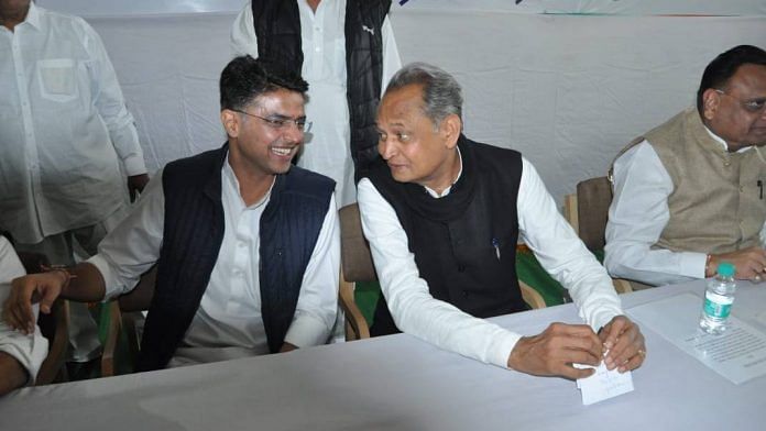 Ashok Gehlot with Sachin Pilot