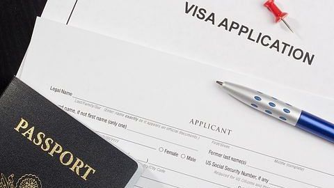 Representational image of visa application form