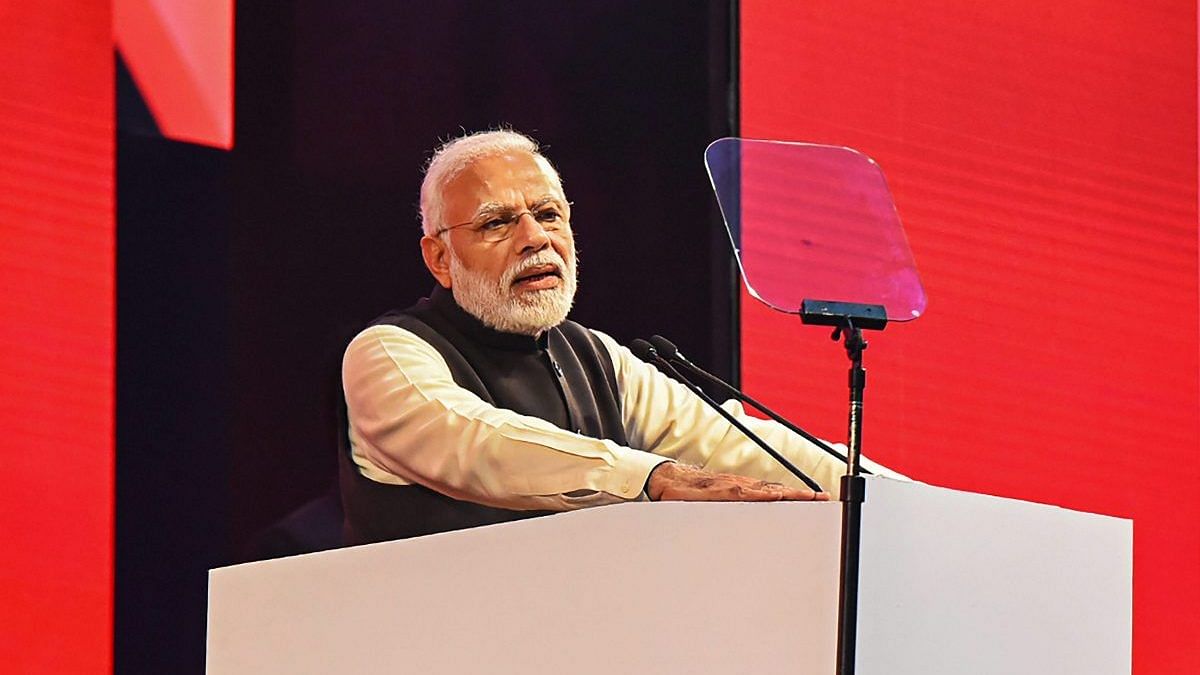 PM Narendra Modi at the Pravasi Bharatiya Divas Convention in Varanasi | PTI