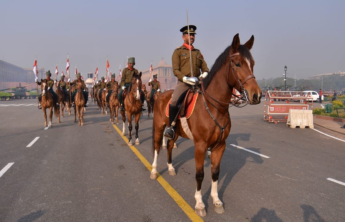 President's bodyguards mounted on horses at the rehearsals | Suraj Bhist/ThePrint