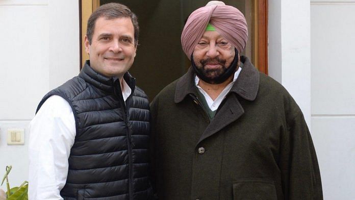 Amarinder Singh with Rahul Gandhi