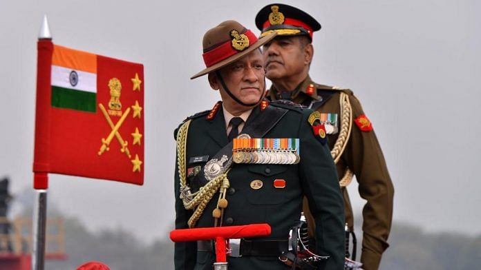 Army chief Bipin Rawat at Army Day parade | Praveen Joshi/ThePrint