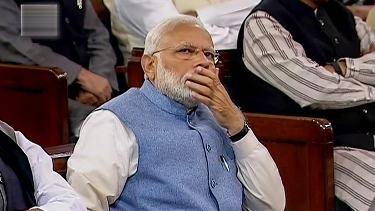 PM Narendra Modi at the Budget Session of the Lok Sabha at Central Hall of Parliament | PTI