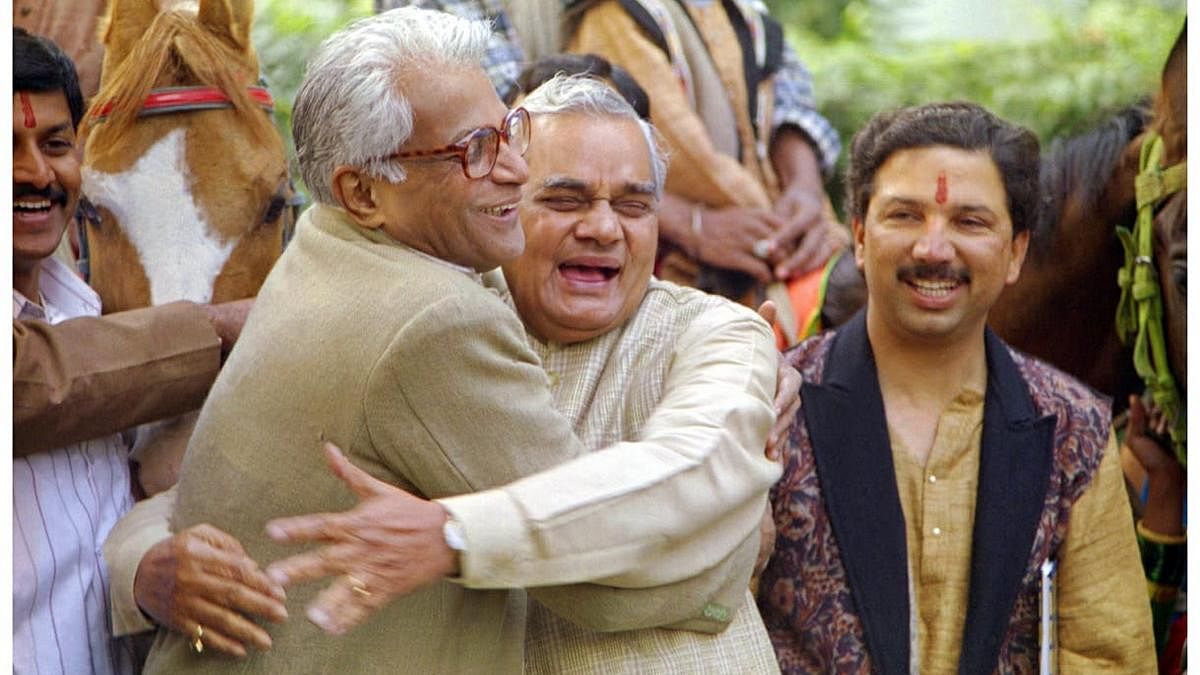 George Fernandes with late Prime Minister Atal Bihari Vajpayee | Praveen Jain/ThePrint