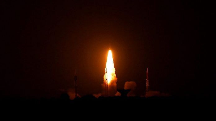 ISRO’s PSLV-C44 carrying military satellite Microsat-R and students payload 'Kalamsat' | R Senthil Kumar/PTI