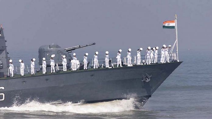 File photo of Indian Navy on board a naval ship