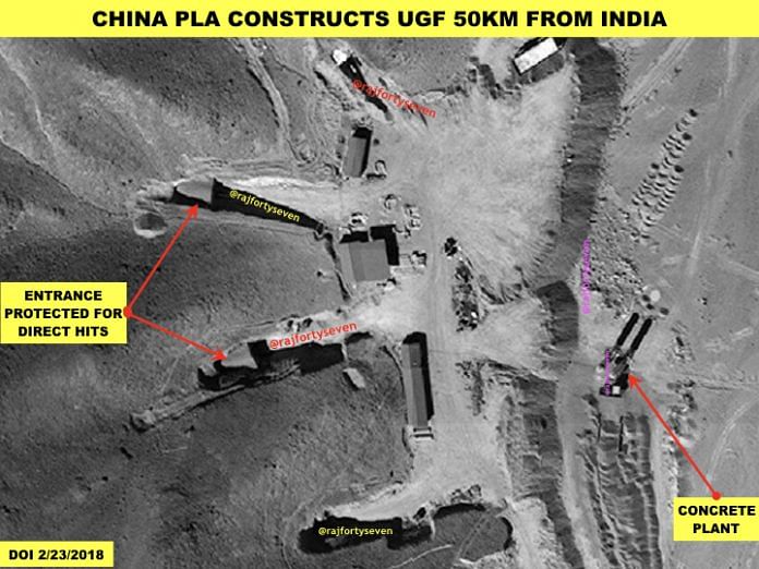 Satellite images show China building tunnels | Col. Vinayak Bhat/ThePrint