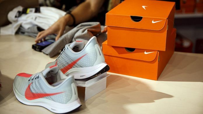 A pair of Nike sneakers
