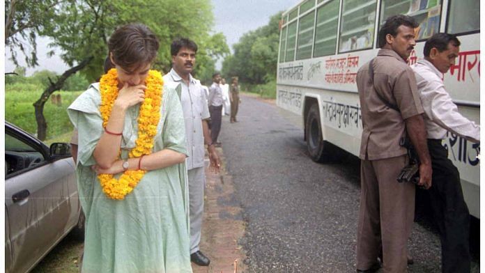 Priyanka on the campaign trail in Amethi for her mother Sonia Gandhi | Praveen Jain/ThePrint
