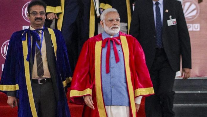 Prime Minister Narendra Modi at the inauguration of the 106th Indian Science Congress in Jalandhar | PTI